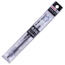 得力（deli）6901中性笔笔芯 水笔签字笔芯半针管替芯黑红蓝0.5mm碳素笔芯 单支装 黑色
