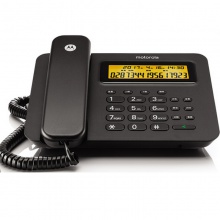 摩托罗拉(Motorola)电话机座机 固定电话 办公家用 大屏幕 免提 双接口CT260(黑色)