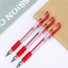 得力(deli)0.5mm办公中性笔 水笔签字笔 12支/盒红色34567