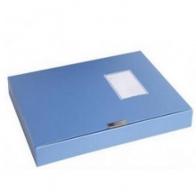得力（deli）5622 大容量PP材质档案盒A4(蓝) 35mm单只装