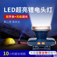 LED充电头灯强光超亮头戴式户外照明长续航家用移动照明工作矿灯KM-2831