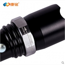 康铭LED可充电强光锂电池铝合金手电筒可变调焦远射照明手电筒KM-L209