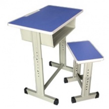 学习桌椅教室用  单滑道1.0 刨花板桌椅面  一次成型桌斗 面板颜色多色可选（黄/绿/蓝/粉/白象/灰白）