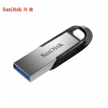 闪迪 (SanDisk)128GB USB 3.0 U盘 CZ73酷铄 银色 读速150MB/s 金属外壳 内含安全加密软件
