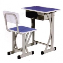 月牙固定课桌椅 多层桌面椅面包边