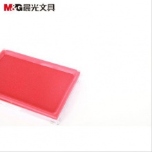 晨光(M&G)红色138*88mm财务专用方形透明快干印台印泥 单个装AYZ97513