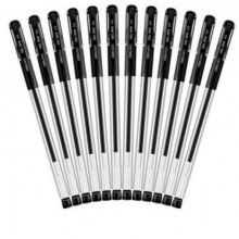 普通欧标中性笔 签字笔 碳素笔办公会议用黑色水笔 黑色 单位：支