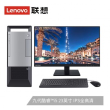 联想(Lenovo)扬天T4900v 英特尔九代i5六核商务办公台式电脑整机 23英寸IPS全高清 窄边框屏 定制 i5-9400 8G 1T 128G固态