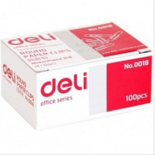 得力（deli） 0018 银色金属回形针曲别针财务用品 办公文具 单盒
