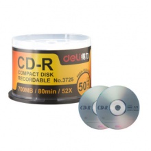 得力（deli） 空白光盘CD-R刻录DVD光盘车载MP3刻录碟 盒装 CD-R(50片3725)