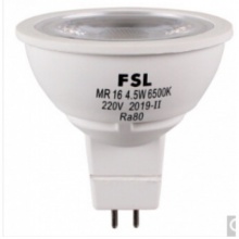 佛山照明（FSL）LED灯杯天花灯射灯节卤素灯杯MR16替换光源220V高压4.5W
