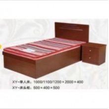 鸿博 一米床 内置床箱方便快捷，加强型木床，适用单人经济型，环保健康，木质稳定（床+床垫）