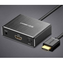 绿联 HDMI音频分离器线 4K高清光纤音频转换器 音响7.1声道 支持音响电视PS4显示器