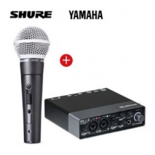 SHURE/舒尔SM58S专业有线动圈话筒+雅马哈UR22C声卡套装