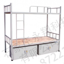 天桥文件柜系列TQ-170 铁架床双层床员工宿舍床2米✘1.8米✘90 下铺到地面40cm