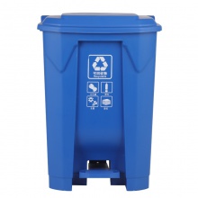 35L室内室外脚踏分类垃圾桶干湿垃圾分类 绿色厨余垃圾 红色有害垃圾 蓝色可回收 灰色黑色其他垃圾可LOGO定制400*400*400 型号35L脚踏桶