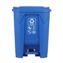 68L室内室外脚踏分类垃圾桶干湿垃圾分类 绿色厨余垃圾 红色有害垃圾 蓝色可回收 灰色黑色其他垃圾可LOGO定制485*425*650型号68L脚踏桶