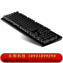 灵蛇（LINGSHE)机械键盘 有线机械键盘 104键 混光 黑色