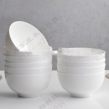 瓷碗家用套装白色饭碗米饭碗  6英寸 10个装