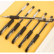 晨光中性笔学生用碳素笔考试文具黑色0.5mm Q7