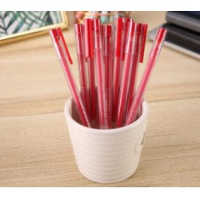 晨光(M&G)文具0.5mm红色中性笔 巨能写大容量签字笔 笔杆笔芯一体化水笔 12支/盒AGPY5501